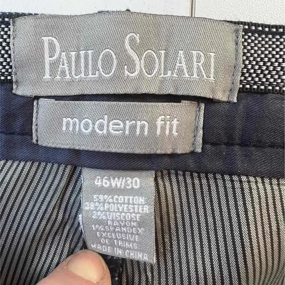 Paulo Solari Modern Fit Dark Wash‎ 46W 30L Straight leg Men's Jeans Pants